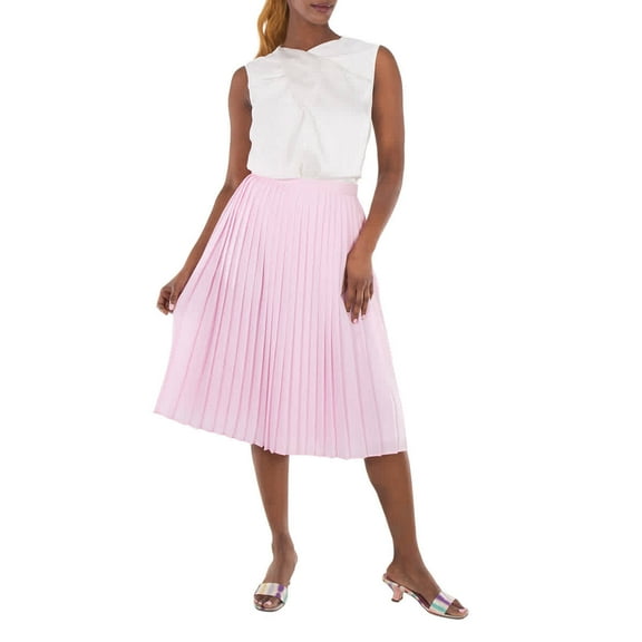 Burberry Pink Mariner Silk Lined Pleated Skirt, Brand Size 4 (US Size 2)