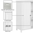 thumbnail image 4 of Yaheetech Armoire Autoportante au Sol avec 2 Portes et 2 Tablettes, Blanc, 4 of 7