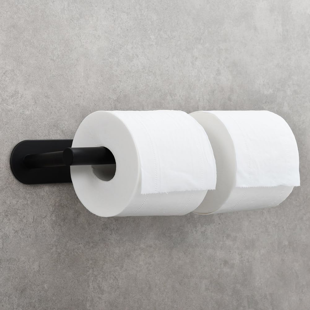 Kepooman Bath Towel Bar and Extended Toilet Paper Holder - Thicken Stainless Steel Towel Rack for Bathroom, Bathroom Accessories Towel Rod Heavy Duty Wall Mounted Towel Holder, Black Kepooman Bath Towel Bar and Extended Toilet Paper Holder - Thicken Stainless Steel Towel Rack for Bathroom, Bathroom Accessories Towel Rod Heavy Duty Wall Mounted Towel Holder, Black