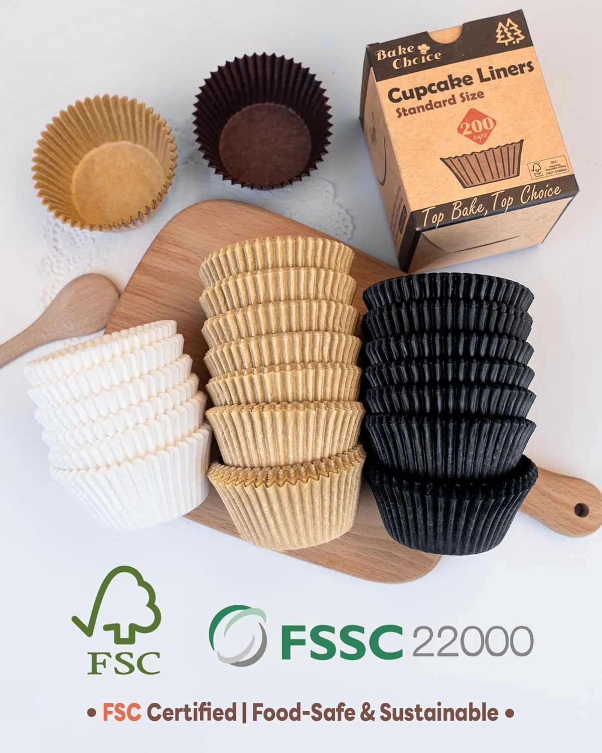 Regency Wraps Backförmchen – 100 Stück, Fettdicht & Antihaftbeschichtet, Für Cupcakes & Muffins
