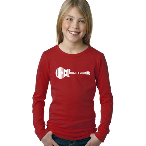 LA Pop Art Girl's Word Art Long Sleeve - Whole Lotta Love