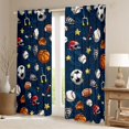 thumbnail image 2 of jejeloiu Boys Ball Game Black Out Curtains,Football Basketball Rugby Curtains Pack of 2 (42x63 Each) For Boys Teens, 2 of 6
