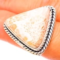thumbnail image 1 of Huge Scolecite Ring Size 6.5 (925 Sterling Silver)  - Handmade Boho Vintage Jewelry RING120092, 1 of 2