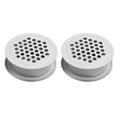 thumbnail image 1 of 2x Grille d'Aération Ronde en Acier Inoxydable Armoire Métal Bouchons de Ventilation, 1 of 1