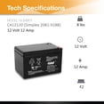 thumbnail image 4 of 2 Pack 12v 12ah F2 Sealed Lead Acid AGM Rechargeable SLA Deep Cycle Battery, 4 of 4