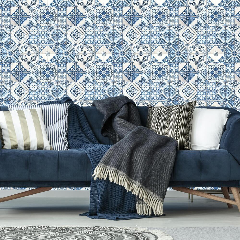 Mediterranean Tile Peel and Stick Wallpaper