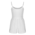 thumbnail image 4 of LOVZFMLL Workout Sets for Women Spaghetti Strap Tank Top and Shorts Two Piece Short Sets Hollow Athletic Running Matching Clothing White M, 4 of 6