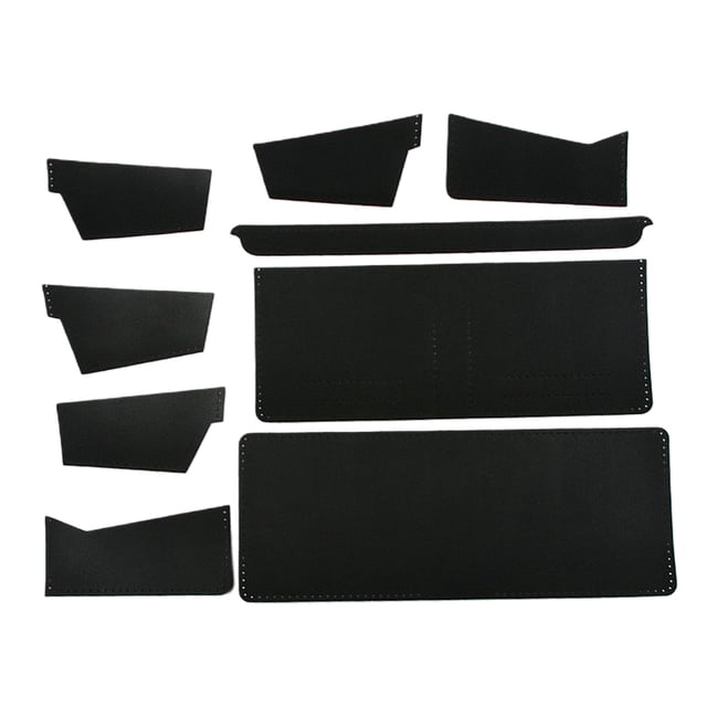 9pcs / set Monedero Patrón PU Cuero Material de Negro Sunnimix Patrón de monedero de billetera de bricolaje