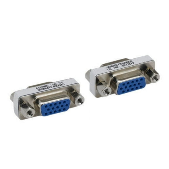 Kentek Mini HD15 15 Pin Female to Female F/F VGA SVGA Video Port Mini Adapter Gender Changer Coupler Converter