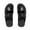 Black, variant on Plus-size Men's Adjustable Single-strap Slip-on Sandals with Dual-tone Metal Buckles. Features a Microfiber Upper and Lining That Is Skin-friendly, Breathable, Soft, and Comfortable. The Midsole