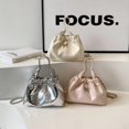 thumbnail image 2 of IELGY fashion handbag, solid color versatile foreign gas pump with bucket bag, high texture trend oblique span bag, 2 of 2