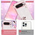 thumbnail image 5 of for Google Pixel 9 Pro XL Case Clear Glitter Shiny Aesthetic Google Pixel 9 Pro XL Phone Case Silicone Soft Floral Transparent Shockproof Cover Purple Slim for Women (Silver-Pink), 5 of 14