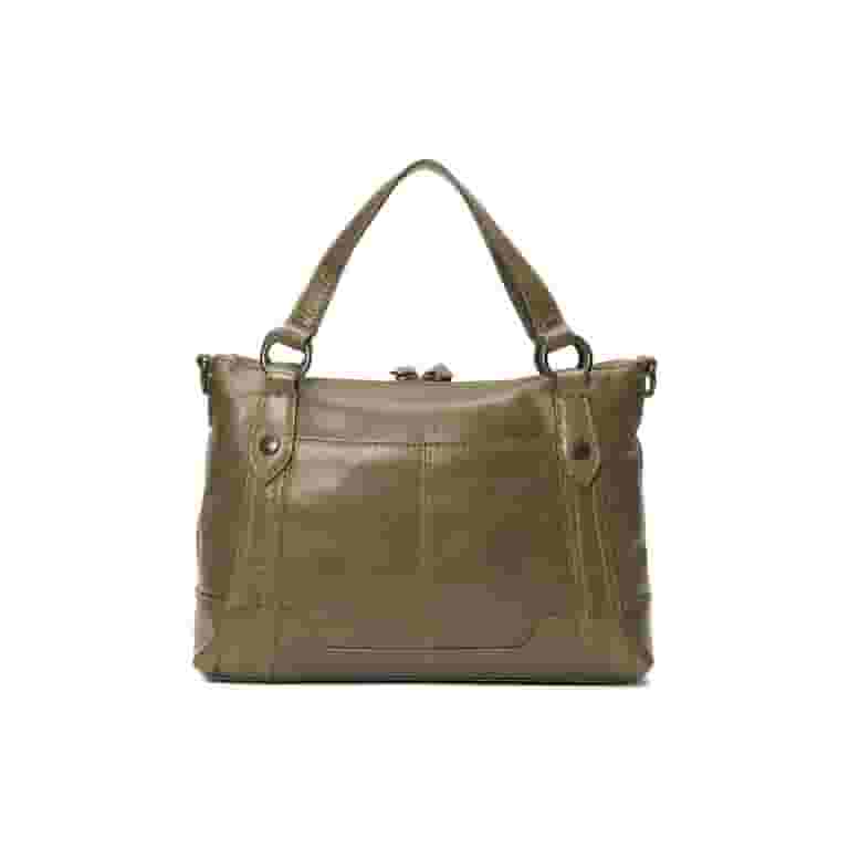 Frye Melissa Medium Leather Crossbody, Khaki, Convertible Design