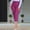 Purple plus size capri pants for women a1, variant on Cagogo Women Plus Size Capri Pants High Waisted Solid Tapered Fit Casual Dressy Cropped Trousers Summer Office Beach Travel Lounge Wear, Red S
