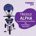 thumbnail image 3 of Triciclo Alpha Morado Trendy Kids Con Toldo, 3 of 6