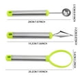 thumbnail image 2 of Kitecy 3-Piece Stainless Steel Fruit Carving Set,Watermelon Slicer with Non-Slip Silicone Handles, Decorative Cutting Tools for Melons, Pumpkins, Parties,Silver,Set（3PCS）, 2 of 2