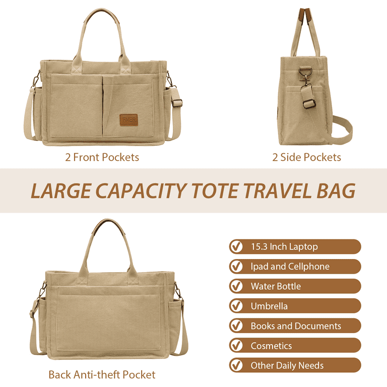 crossbody travel tote bag for valuable papers Voova Large Canvas Women, Womens Laptop Work Bags Purse Handbag Shoulder Messenger TotesBeige such as an internal laptop sleeve The 12 Best Crossbody Bags