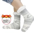 thumbnail image 3 of Liwarace Winter Women Men Thick  Sherpa Fleece Lined Fuzzy Slipper Socks Thermal Non-Skid, 3 of 22