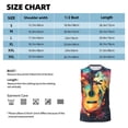 thumbnail image 5 of Lsque World Map Guitar Illustration Print Men's Cotton Blend Sleeveless Muscle Shirts (S-3XL)- Moisture Wicking, Odor Protection, UPF 30+,XX-Large, 5 of 8