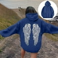 thumbnail image 6 of Shadoumai Angel Sweatsuit For Women Slim Fit Angel Wing Print Hoodie And Loose Pants Fall Winter Trendy Casual Tracksuits, 6 of 6