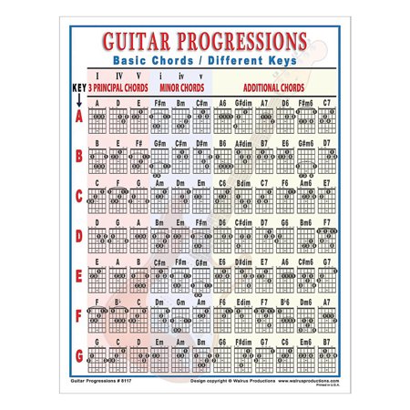 Mini Mandolin Chords Chart - 755798123478