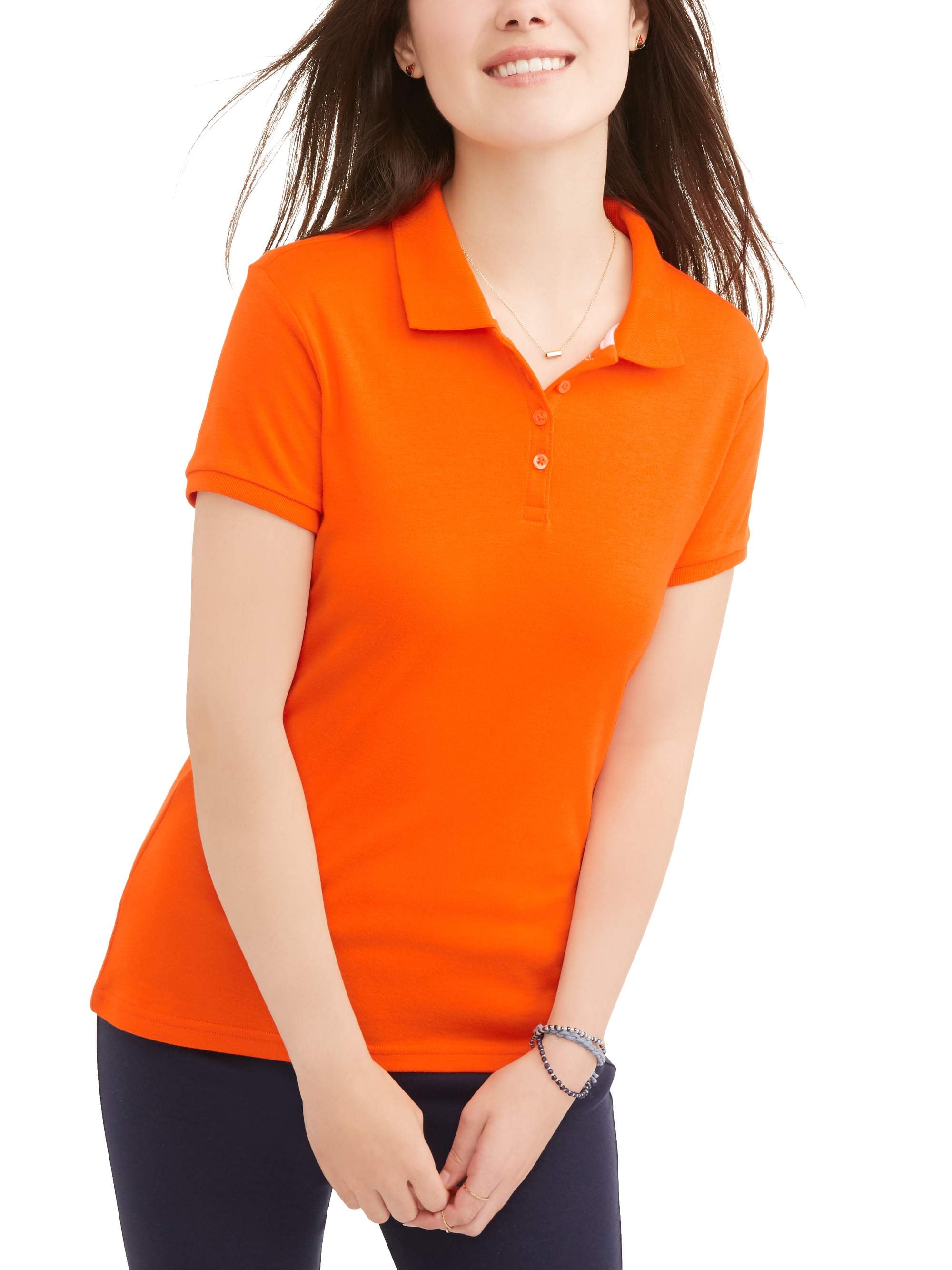 orange polo shirt girl