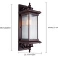 thumbnail image 4 of Retro Outdoor Wall Light Waterproof Exterior Wall Sconces Clear Glass Shade Dusk to Dawn Outdoor Lighting Patio Wall Light Fixture, for Patio Porch,Entryway,Garage Wall Lamps, 4 of 9