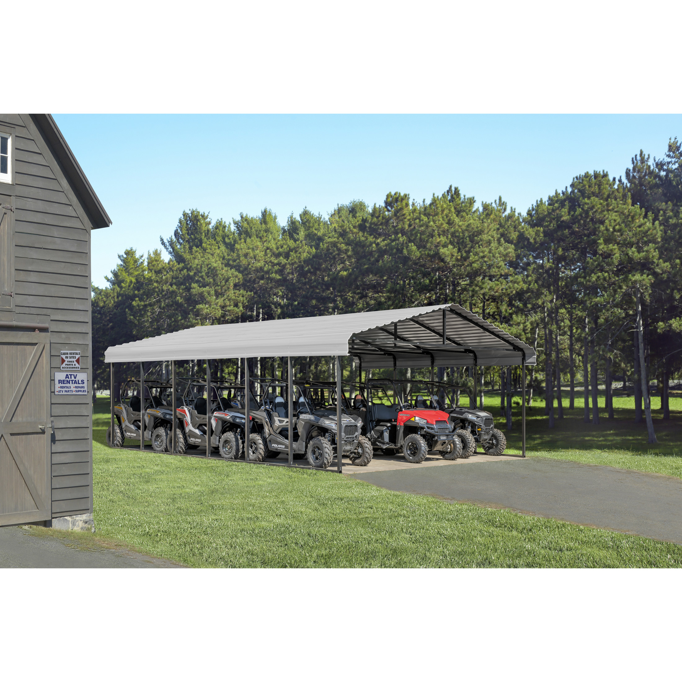 Arrow 20 x 29 x 9 ft Eggshell Carport