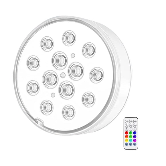 Kyusrd Aubaines d'Été pour Terrasse Extérieure!Chargement USB Led13 Lumières RVB à Changement de Couleur Télécommande RF Lumières de Plongée Minuterie Lumières de Fond de Piscine 20 ml