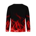 thumbnail image 3 of Shirts for Men Casual Fire Graphics Tees Fashion 3D Digital Printing Tops Muscle Henley Shirt Classic Button Long Sleeve Fall T Shirts, 3 of 4