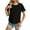 Black, variant on Neon Athletic Fit Shirts for Women Casual Short Sleeve Workout Running High Visibility Yoga Tshirt (S-4XL)