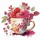 thumbnail image 1 of Kit Con Forma Especial Parcial 5D DIY Copa Flores 30x30cm, 1 of 9