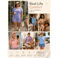 thumbnail image 6 of PINKSIR Womens Pajama Sets Plus Size 2 Piece Short Sleeve Shorts Lounge Sets with Pockets, 6 of 8