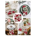 thumbnail image 3 of Red Roses Cloth Napkins Set of 6 Reusable Dinner Napkins, Valentine's Day Flowers Leaves Romantic Cocktail Napkin Washable Table Napkins for Wedding/Holiday Party/Baby Shower 20"x20", 3 of 7