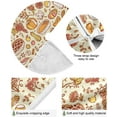 thumbnail image 2 of FMSHPON Thanksgiving Pumpkin Pie Xmas Christmas Tree Skirt Stand Mat for Holiday Party Decoration Indoor Outdoor 48 inches, 2 of 6