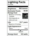 thumbnail image 3 of Great Value LED Light Bulb, 5.5 Watts (60w Equivalent) Deco lamp E26 Medium Base, Dimmable, Daylight, 12-Pack, 3 of 8