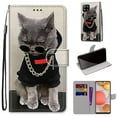 thumbnail image 2 of For Samsung A42 Case 5G , Mantto PU Leather Phone Case With Hand Rope Strap Cute Painted Flip Card Wallet Slots Case,Kickstand Phone Skin For Samsung Galaxy A42 5G, Cool Cat, 2 of 8