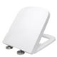 thumbnail image 1 of Heavy Duty Square Toilet Seat Soft Close Quick Se Top Fix Hinge Easy Clean, 1 of 5