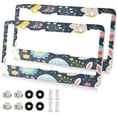 thumbnail image 2 of Coolnut 2Pcs License Plate Frames Easter Bunny Universal Aluminum License Plate Holder Cover Rust-Proof Car Tag Frame with Screw Caps Home Decor, 2 of 7