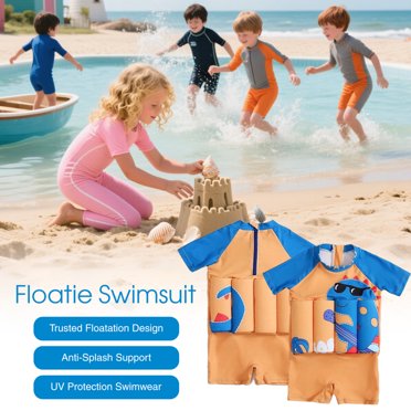 S For 1 Year Old Kids Floatie Swimsuit 1-6Y, Learn To Swim Suit, Pool Beach, Boys Girls Toddler Baby Floatie
