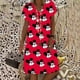 thumbnail image 3 of Vestidos de Minnie de Disney y Mickey para mujer, vestido Midi informal con estampado Floral y escote en V para vacaciones, verano 2022, 3 of 5