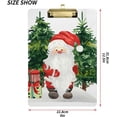 thumbnail image 3 of FMSHPON Christmas Santa Xmas Tree Present Clipboard Hardboard Wood Nursing Clip Board and Pull for Standard A4 Letter 13x9 inches, 3 of 5
