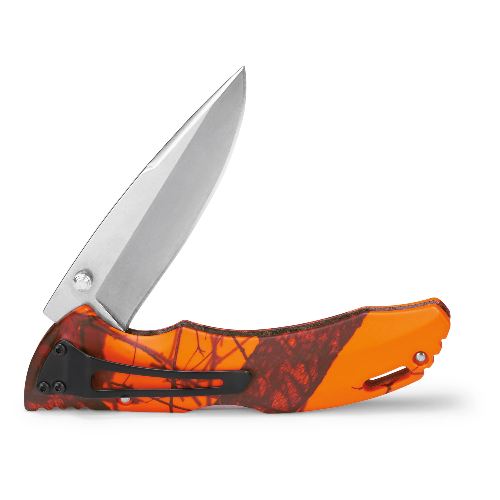 Buck Knives 286 Bantam BHW Folding EDC Knife, 3-3/4” Pocket Knife Blade, Mossy Oak Blaze Orange Camo, 3.2 oz