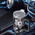 thumbnail image 6 of 40oz Pioneer Flower Floral Print Pattern Insulated Tumbler with Handle, BPA-Free Leak Proof Lid and Straws, Double Wall Vacuum, Hot 12h/Cold 34h, 6 of 6