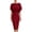 A-Wine, variant on Elegant Sleeveless Dress for Women Keyhole Neckline Solid Color Pleated Waisted Slim Fit Dresses for Office Evening White XXL