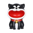 thumbnail image 2 of Adorno De Almacenamiento Para Perros Estatua de perro Shiba Inu de boca grande de resina adornos de almacenamiento de llaves de entrada (negro S) Likrtyny Libre de BPA, 2 of 9