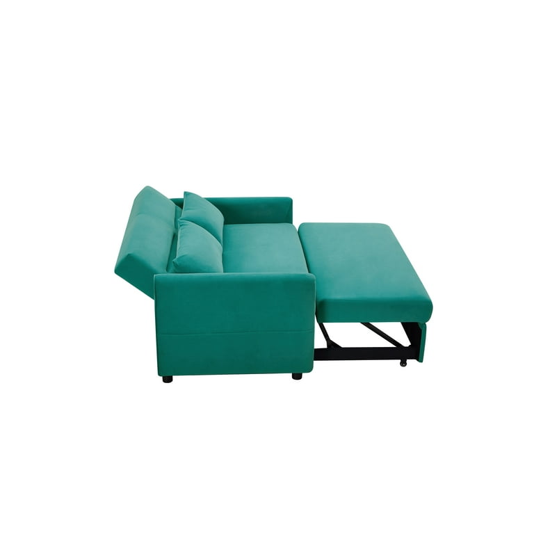 Teal leather sleeper sofa deals