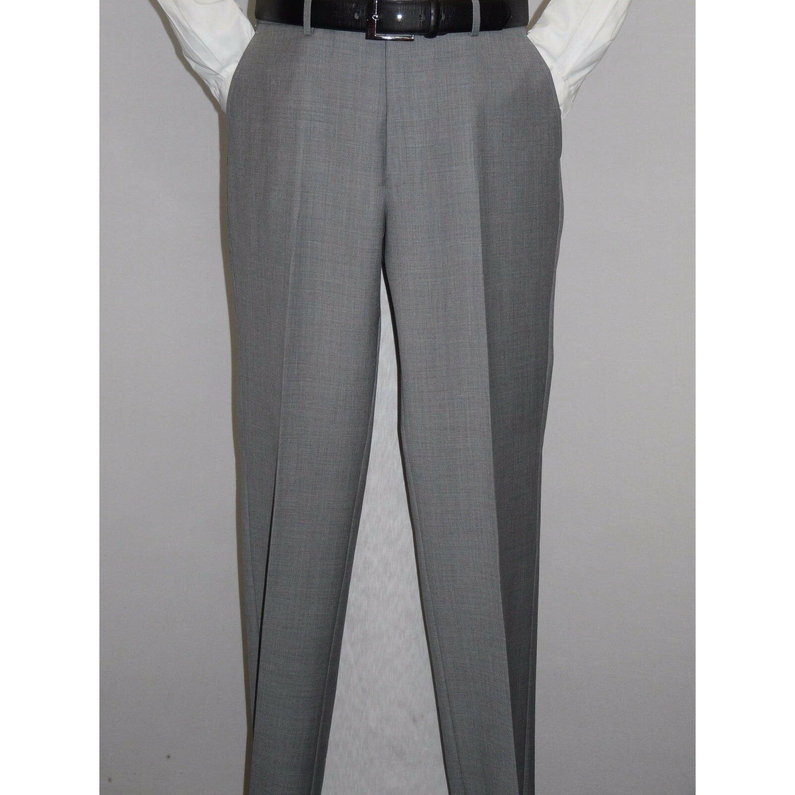 Mantoni - Mens Mantoni Flat Front Pants All Wool Super 140's Classic ...