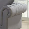 thumbnail image 4 of AC Pacific Juliet Contemporary Gray Linen Fabric Tufted Living Room Sofa, 4 of 11