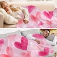 thumbnail image 5 of 70x55 Inches Glow in The Dark Blanket Cozy Throw Camping Blankets for Home and Outdoor Use Hand-drawn Hearts, 5 of 8
